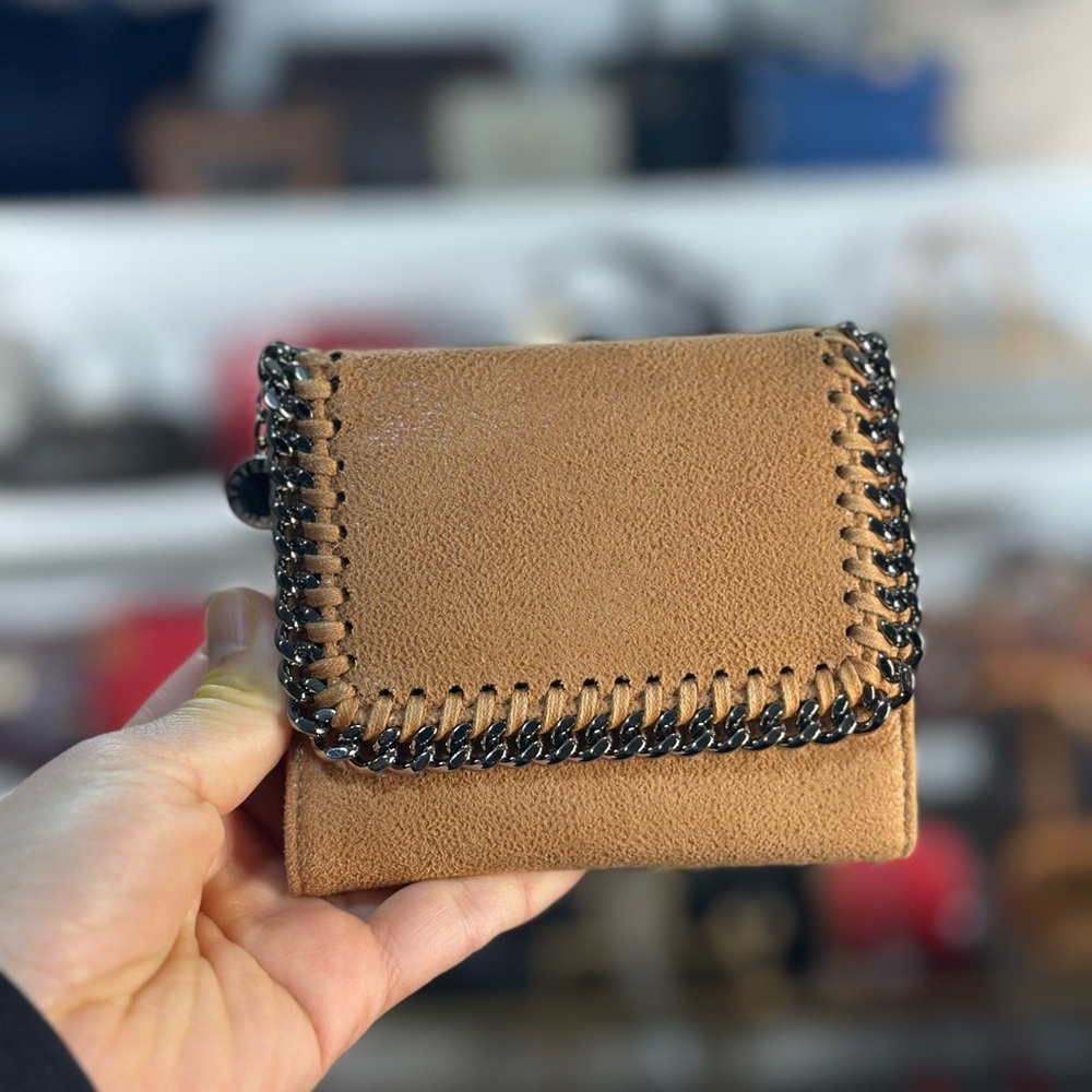 STELLA  MCCARTNEY BROWN  COMPACT WALLET